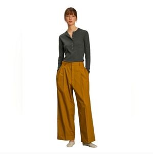 SOEUR Watson Pleated Trousers in Bronze Pants, Size 36, S/M